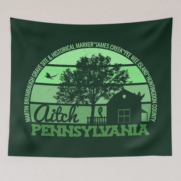Item preview, Aitch Pennsylvania Sunset Retro Vintage Local Pride Logo designed and sold by CRHPOD20.