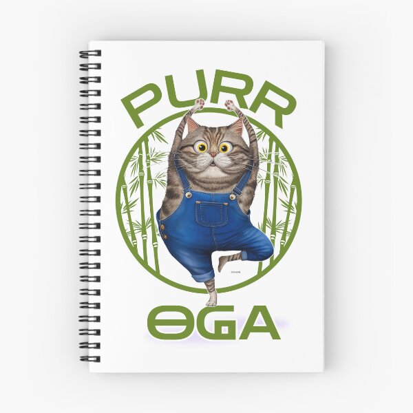 Item preview, Silly Purr-oga Cat – Funny Yoga Pose Illustration designed and sold by SOFAGIRL COLLECTIONS.