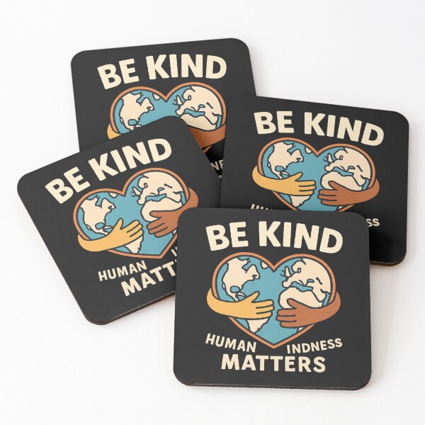 Item preview, Be Kind Human Kindness Matters – Inspirational Positive Message Art Print designed and sold by GeniePixel.