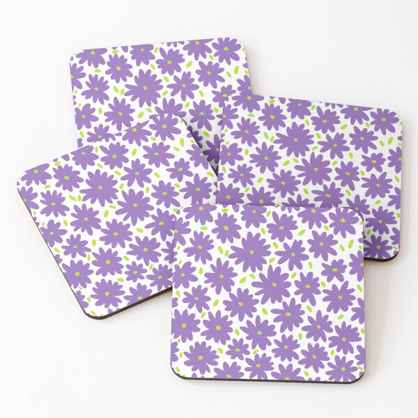 Item preview, Purple Ditsy Hand Drawn Flowers Pattern designed and sold by Farissa Designs.