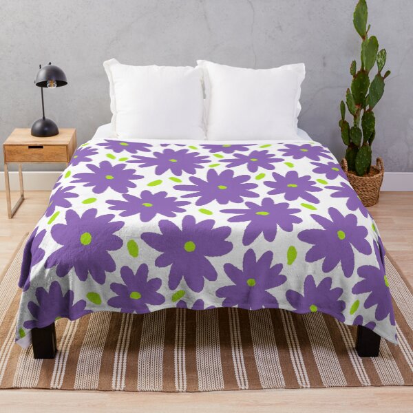 Item preview, Purple Ditsy Hand Drawn Flowers Pattern designed and sold by Farissa Designs.