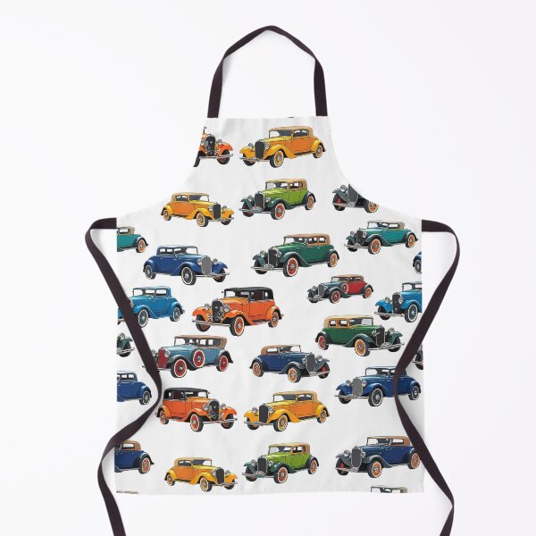 Item preview, Vintage Classic Car Pattern – Retro Automobile Design - WHITE designed and sold by PAPIRO SIGLO XXI.