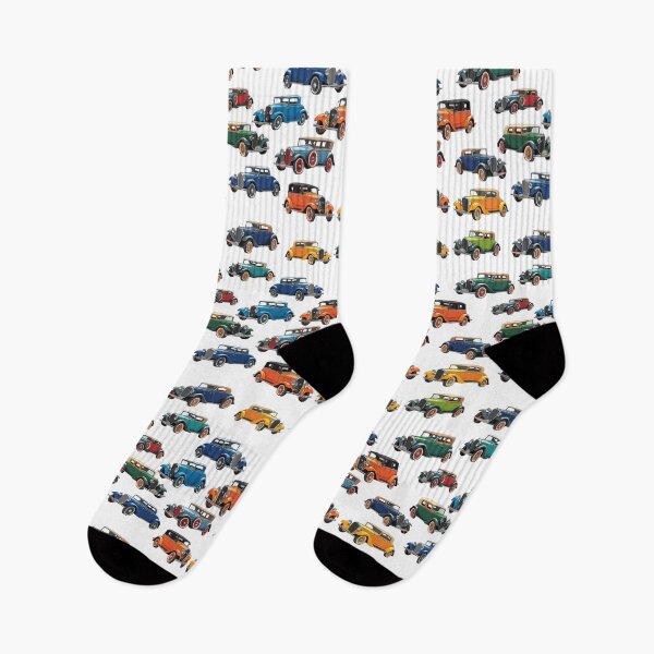 Item preview, Vintage Classic Car Pattern – Retro Automobile Design - WHITE designed and sold by PAPIRO SIGLO XXI.