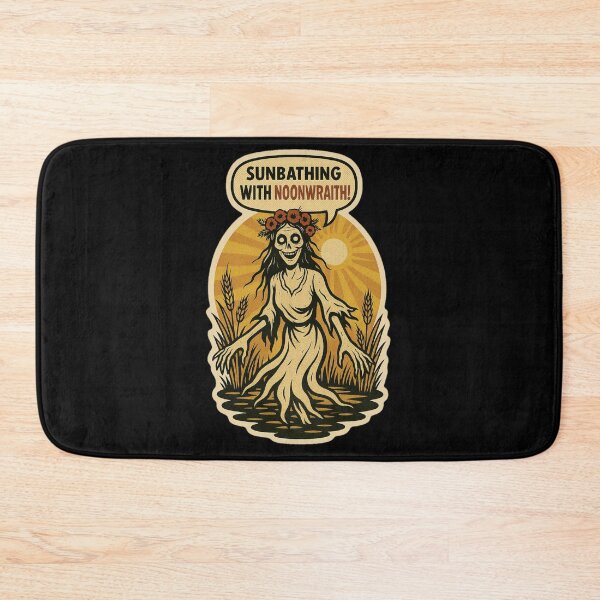 Item preview, Retro Horror Comic Art Slavic Myths – Funny Noonwraith Sunbathing Sticker designed and sold by JacobKAurumhead.