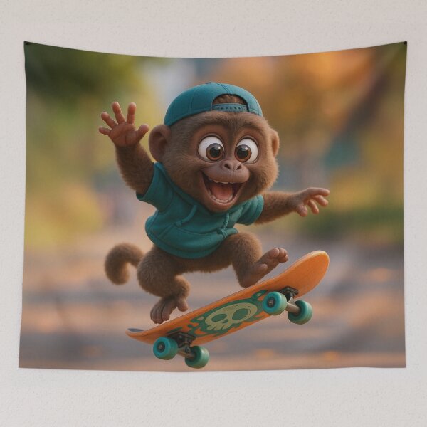 Item preview, Skater Woolly Monkey designed and sold by Sillytoe.
