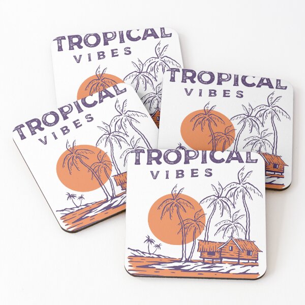 Item preview, Tropical Vibes Coastal Art Print designed and sold by Visual Foundry.