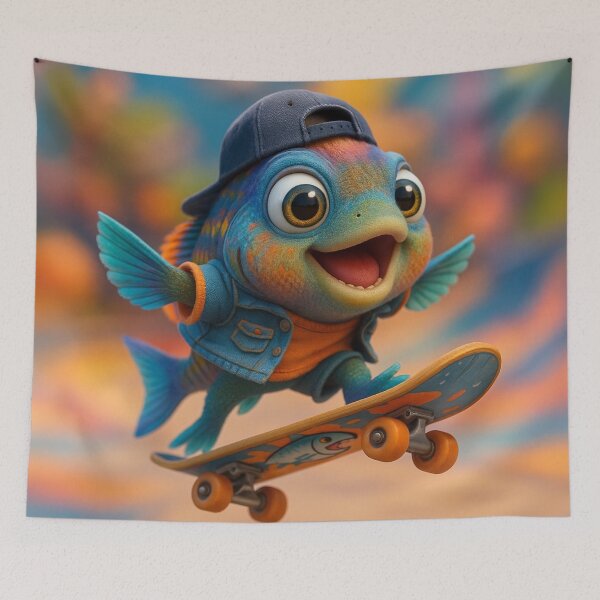 Item preview, Skater Wrasse Fish designed and sold by Sillytoe.