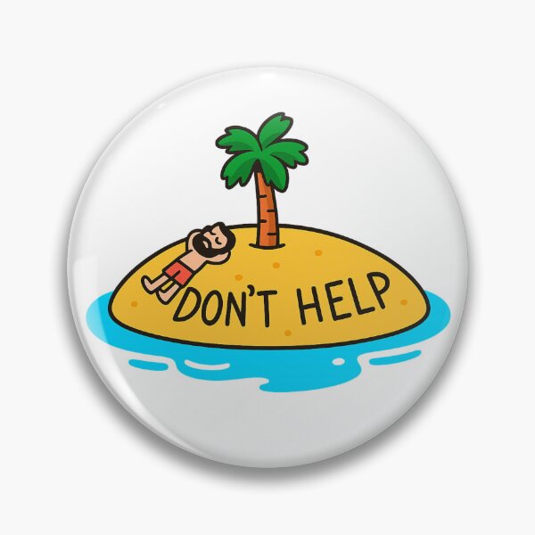 Item preview, Don’t Help! Funny tropical island cartoon designed and sold by p0tstitute.