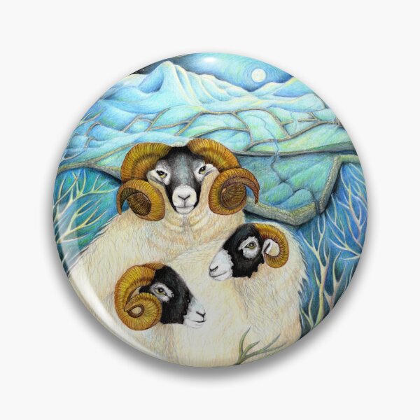 Item preview, Three Swaledale Sheep  designed and sold by Christina Plumb.
