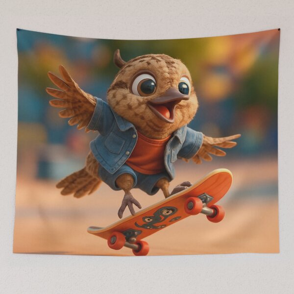 Item preview, Skater Wryneck Bird designed and sold by Sillytoe.