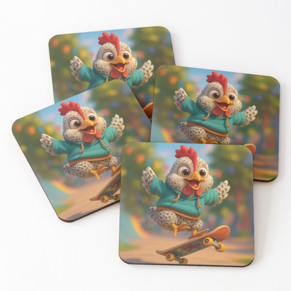 Item preview, Playful Wyandotte Chicken Skateboarding designed and sold by Sillytoe.