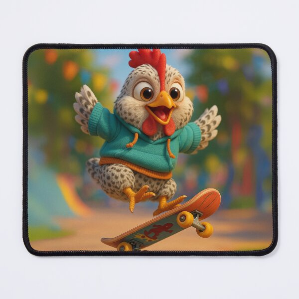 Item preview, Playful Wyandotte Chicken Skateboarding designed and sold by Sillytoe.