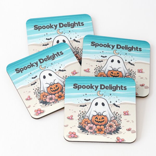 Item preview, Cute Ghost Spooky Delights Halloween Floral Art designed and sold by MyWittyThings.