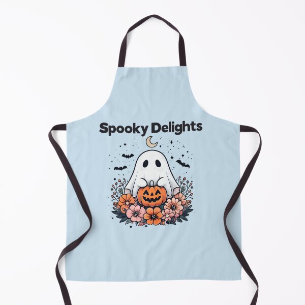 Item preview, Cute Ghost Spooky Delights Halloween Floral Art designed and sold by MyWittyThings.