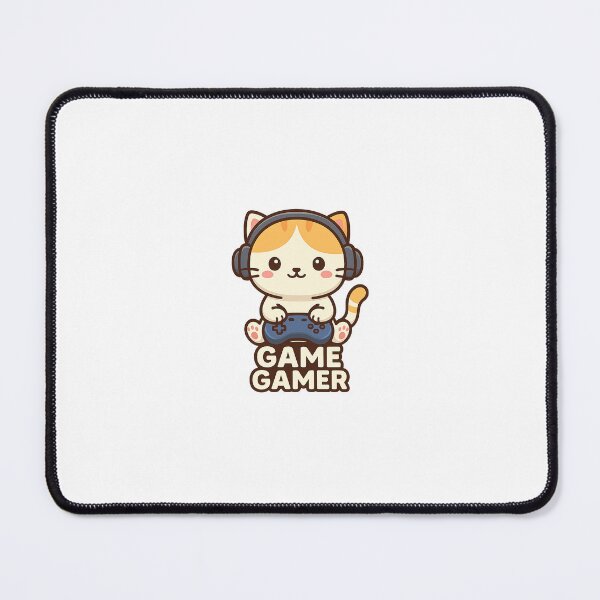 Item preview, Game Gamer Cat - Cute Gaming Cat with Headphones designed and sold by LevelUpLab.