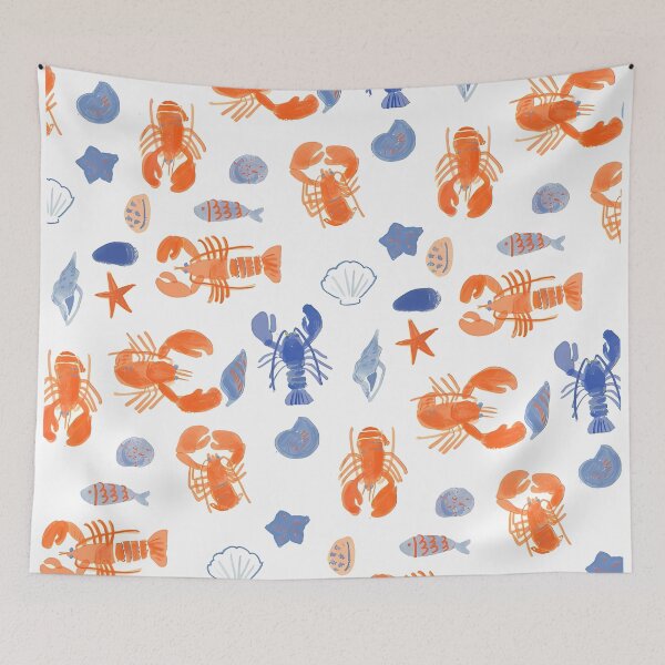 Item preview, Playful Lobster and Ocean Life Pattern – Colorful Marine Design designed and sold by darkskinbender.
