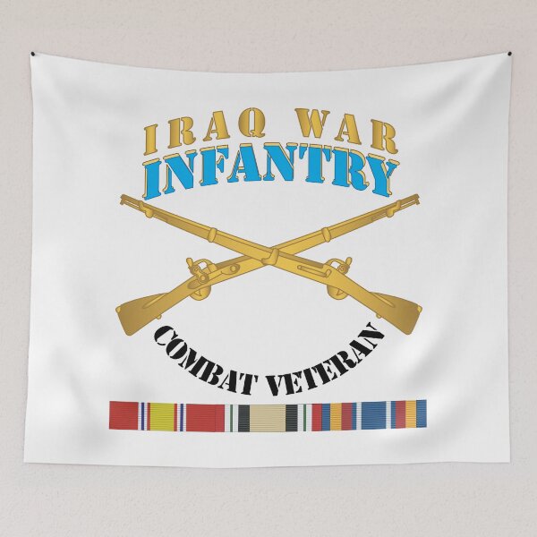 Item preview, Army - Infantry - Iraq War - Combat Vet w IRAQ SVC X 300 designed and sold by Military Insignia Products.