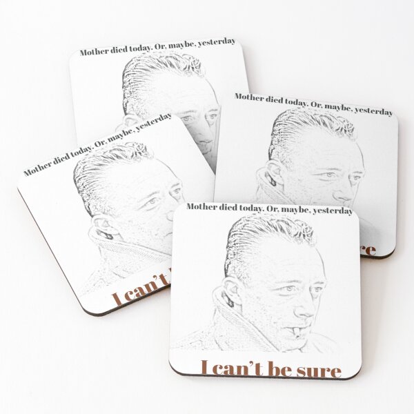 Item preview, Albert Camus Quote T-Shirt – "Mother Died Today" Existentialist Design designed and sold by PhiloStore1.