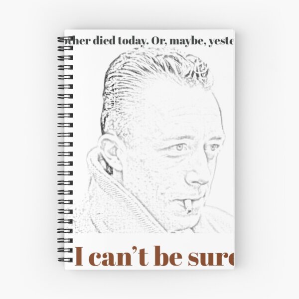 Item preview, Albert Camus Quote T-Shirt – "Mother Died Today" Existentialist Design designed and sold by PhiloStore1.
