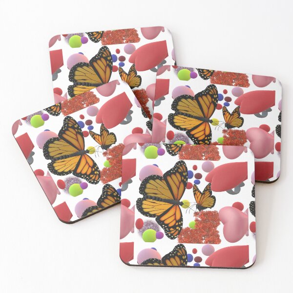 Item preview, Pink heart with colorful butterflies dancing around it, blue and red bubbles, and soft red flowers. A harmonious symphony of love, drawn in 3D. designed and sold by jotcar.