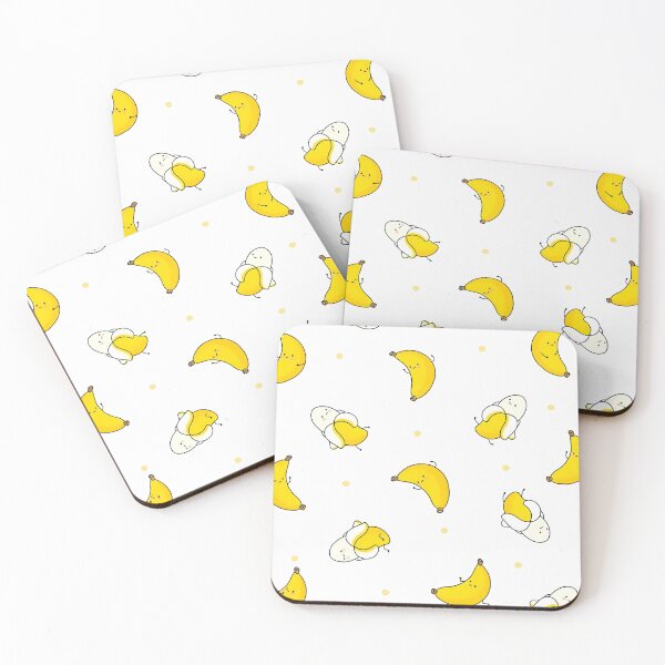 Item preview, Cheerful Cartoon Banana Pattern – Playful Yellow Fruit Design designed and sold by darkskinbender.