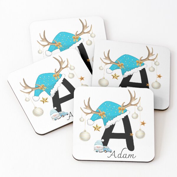 Item preview, Christmas Letter A with Name Adam designed and sold by NaroniDesign.