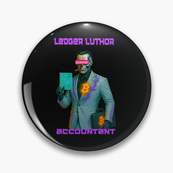 Item preview, "Ledger Luthor – The Cyber Accountant" designed and sold by BitCrop.