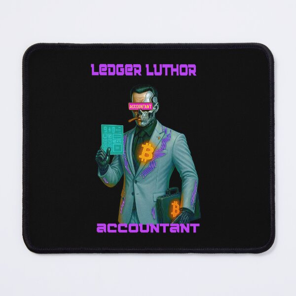 Item preview, "Ledger Luthor – The Cyber Accountant" designed and sold by BitCrop.