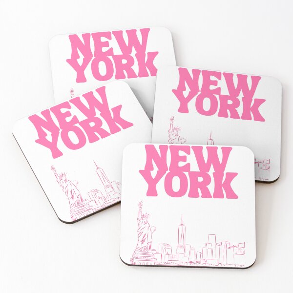 Item preview, Pink New York City Art, Trendy NYC Retro Design, Gift for NYC Lovers, NYC Gift designed and sold by amburnes99.