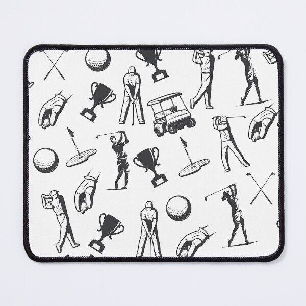 Item preview, Monochrome Golf Pattern – Players, Clubs, and Accessories designed and sold by darkskinbender.