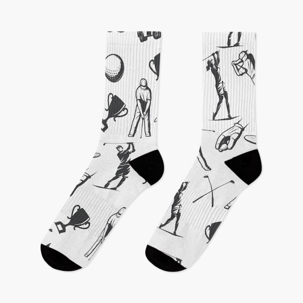 Item preview, Monochrome Golf Pattern – Players, Clubs, and Accessories designed and sold by darkskinbender.