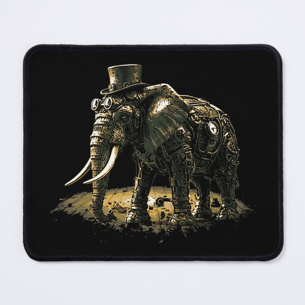 Item preview, Steampunk Elephant with top hat designed and sold by Glenn Mueller.