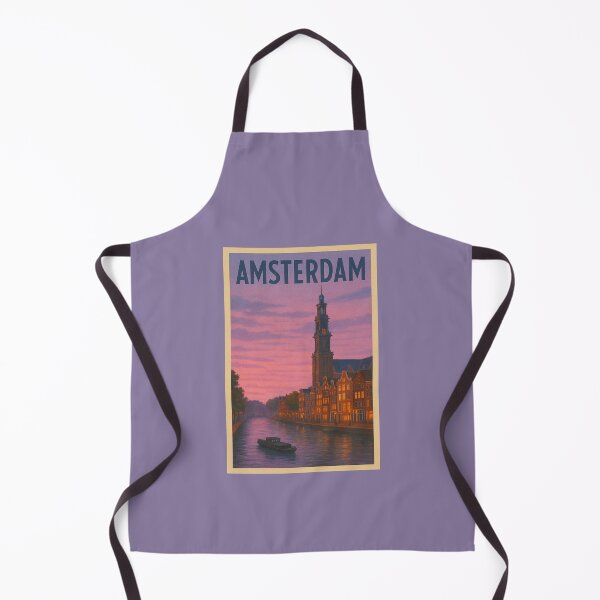 Artikelvorschau, Amsterdam Netherlands Travel Art – Canals and Westerkerk Tower Souvenir Print entworfen und verkauft von Annika Shurafa.