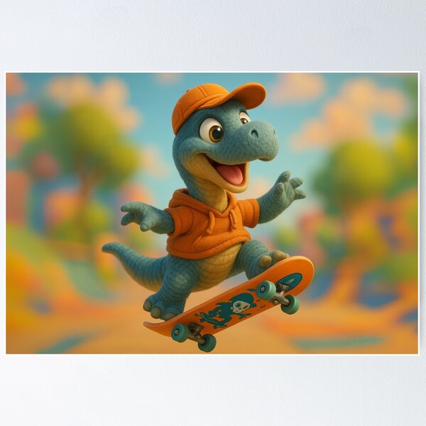 Item preview, Skater Xenoposeidon Dinosaur designed and sold by Sillytoe.