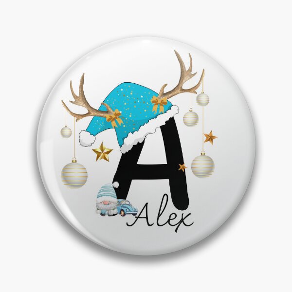 Item preview, Christmas Letter A with Name Alex designed and sold by NaroniDesign.