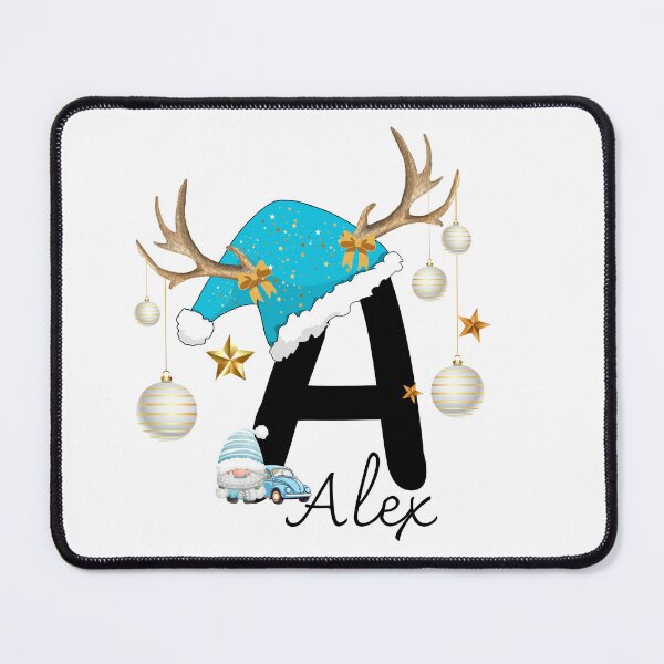 Item preview, Christmas Letter A with Name Alex designed and sold by NaroniDesign.