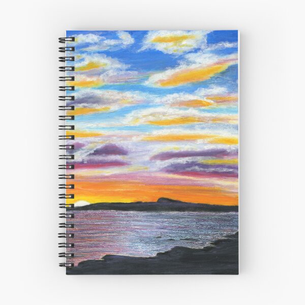 Item preview, Trearddur Bay at Sunset in Oil Pastels designed and sold by LymphomaLass.