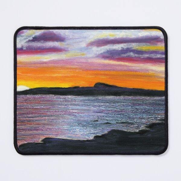 Item preview, Trearddur Bay at Sunset in Oil Pastels designed and sold by LymphomaLass.