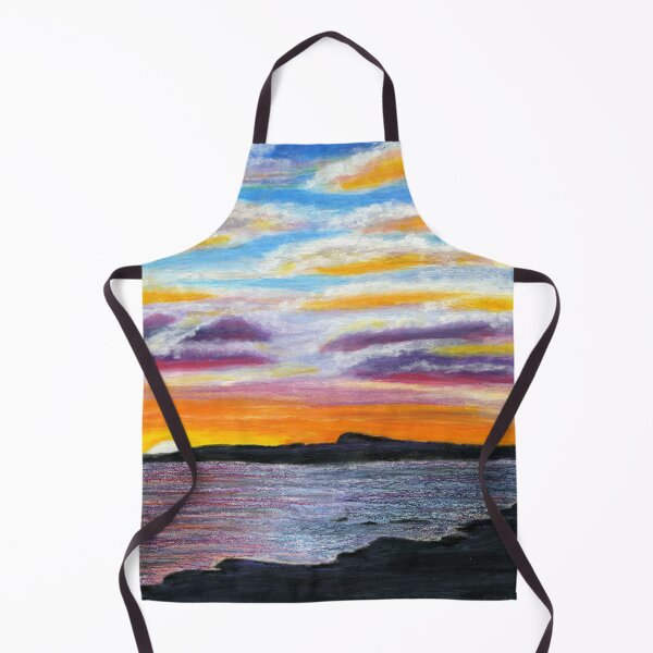 Item preview, Trearddur Bay at Sunset in Oil Pastels designed and sold by LymphomaLass.