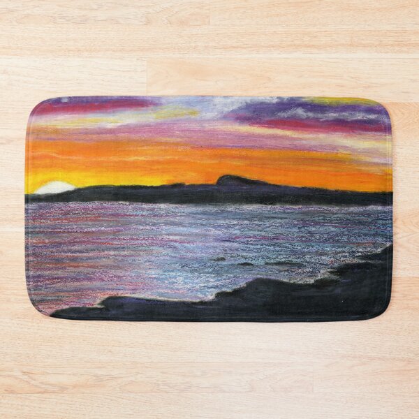 Item preview, Trearddur Bay at Sunset in Oil Pastels designed and sold by LymphomaLass.