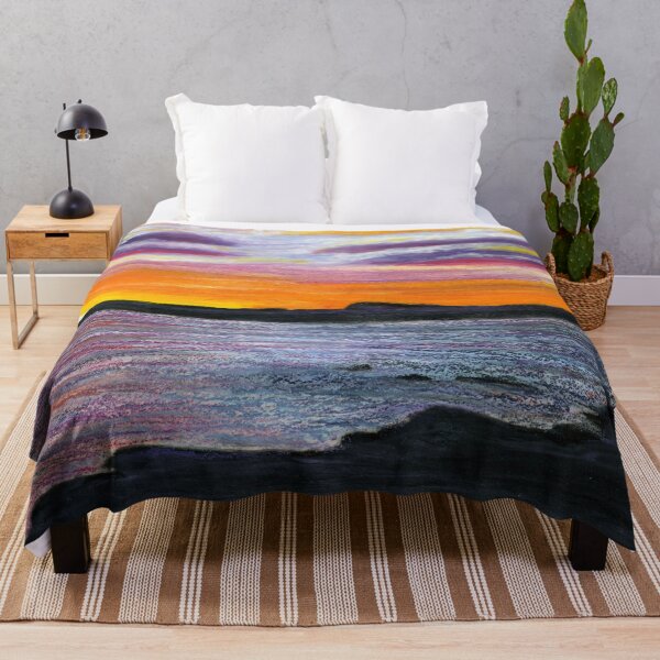 Item preview, Trearddur Bay at Sunset in Oil Pastels designed and sold by LymphomaLass.
