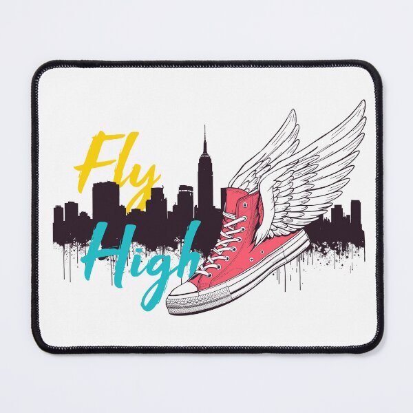 Item preview, Fly High – Winged Sneaker and New York Skyline Street Art designed and sold by sherifshaaban.