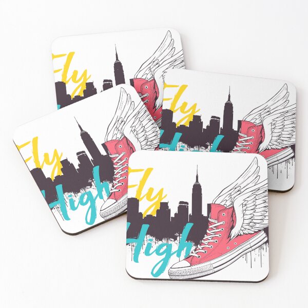 Item preview, Fly High – Winged Sneaker and New York Skyline Street Art designed and sold by sherifshaaban.