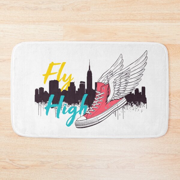 Item preview, Fly High – Winged Sneaker and New York Skyline Street Art designed and sold by sherifshaaban.