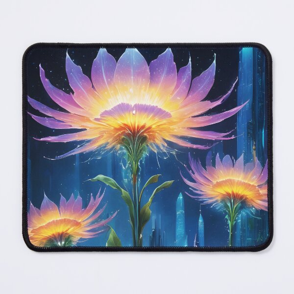 Item preview, Utopian Fantasy City – Skyscraper with Giant Blooming Flowers designed and sold by EmeraldeaArt.