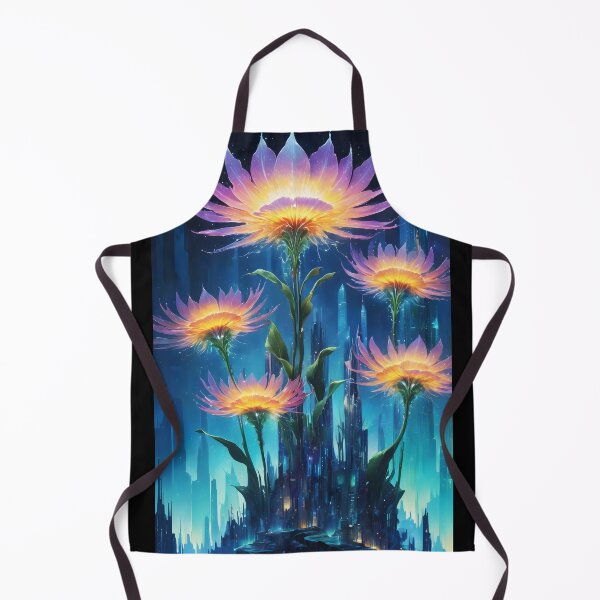 Item preview, Utopian Fantasy City – Skyscraper with Giant Blooming Flowers designed and sold by EmeraldeaArt.