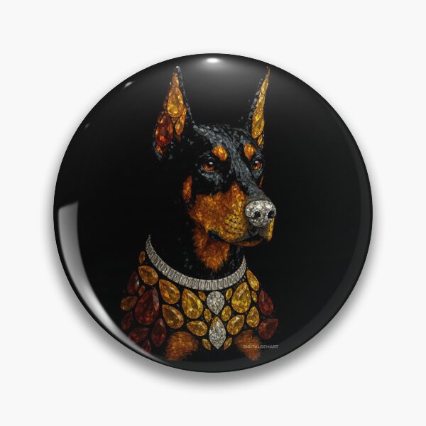 Item preview, Gemstone Mosaic Doberman Portrait designed and sold by DigitalGemArt.