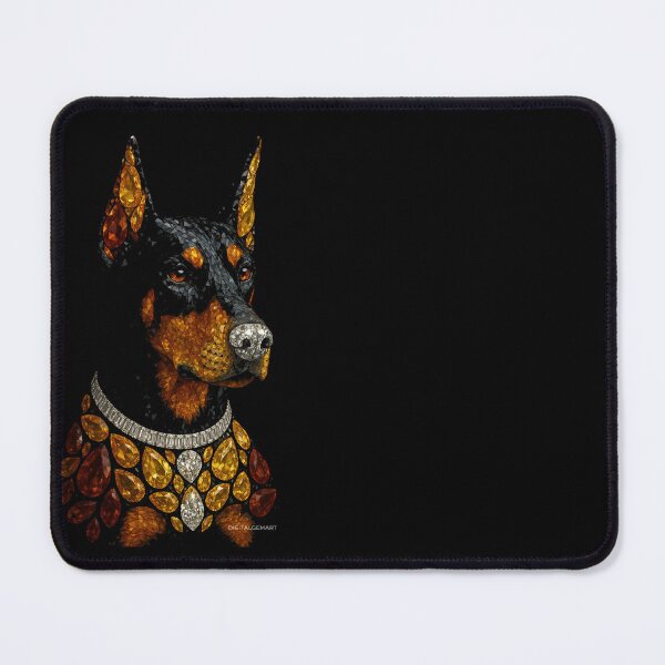 Item preview, Gemstone Mosaic Doberman Portrait designed and sold by DigitalGemArt.