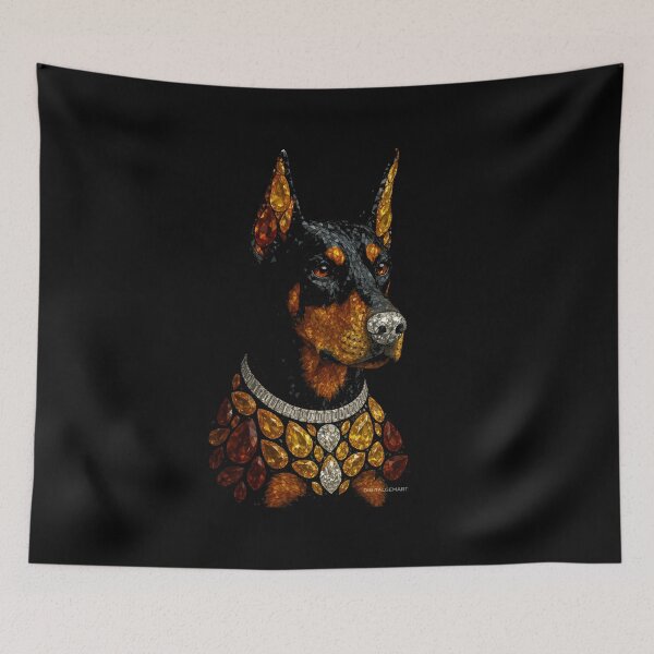Item preview, Gemstone Mosaic Doberman Portrait designed and sold by DigitalGemArt.
