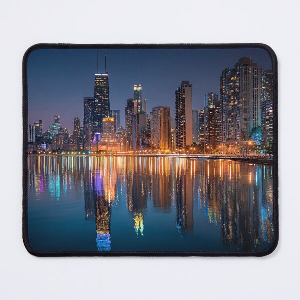 Item preview, Chicago Skyline at Night with Willis Tower Lights designed and sold by daila70.